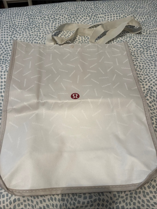lululemon athletica Handbags - lululemon athletica Cream Tote with Red Logo